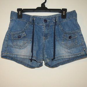 Denim Shorts with Drawstring